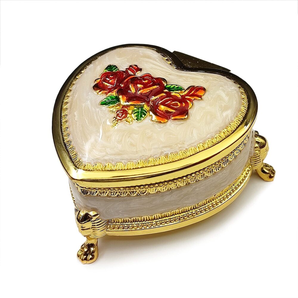 9002 Emboss Alloy Metal Colorful Music Box Wind Up and Golden Movement